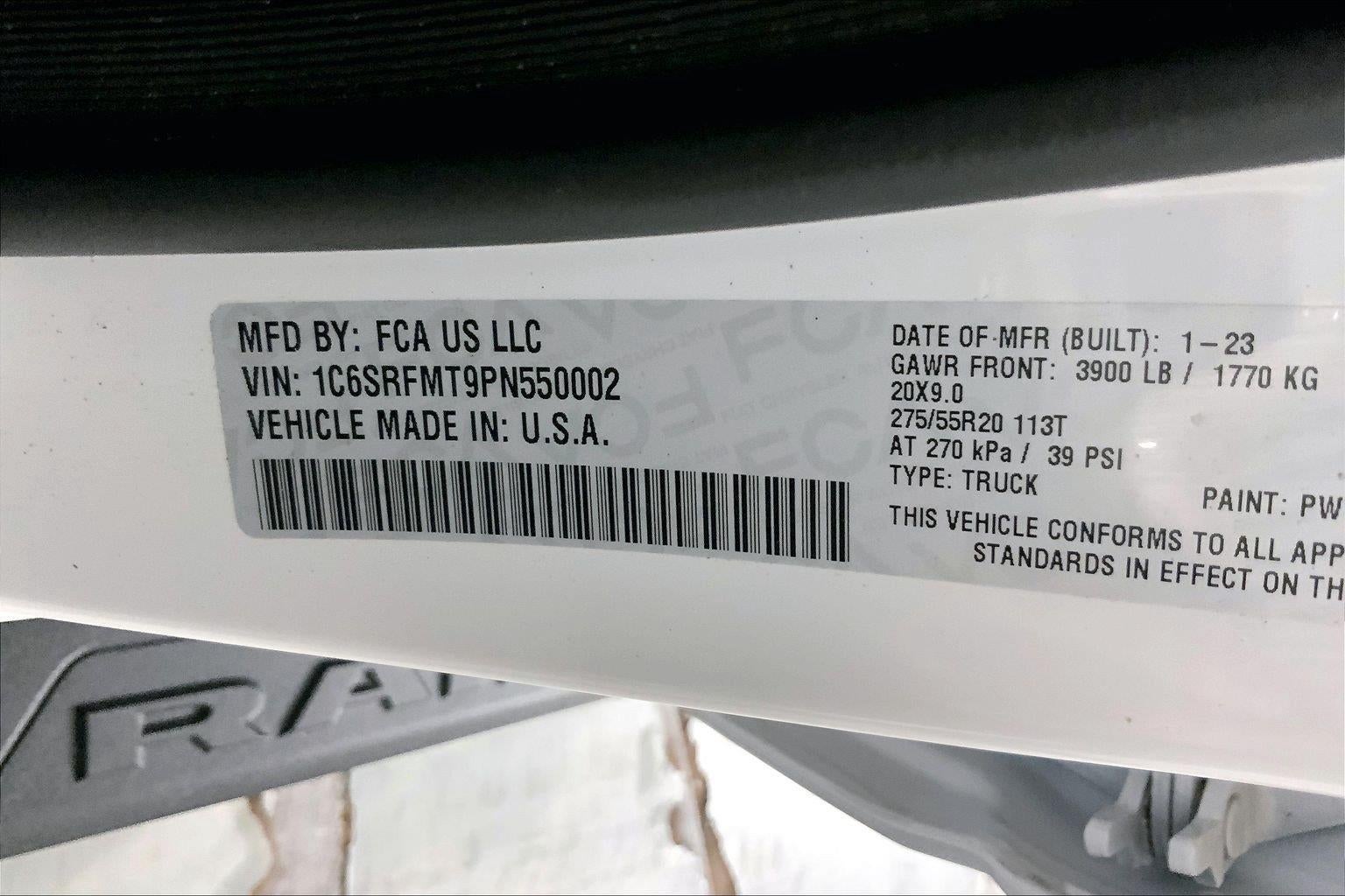 2023 RAM 1500 Big Horn Crew Cab 4x4 6'4' Box