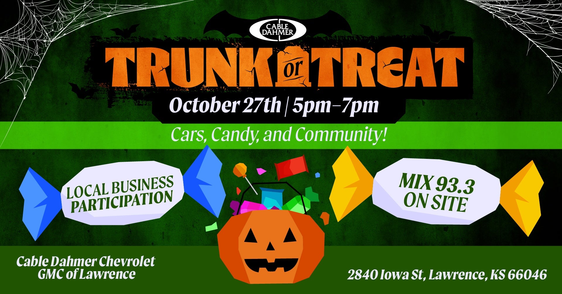 Trunk or Treat in Lawrence, KS Oct 27th 5pm to 7pm